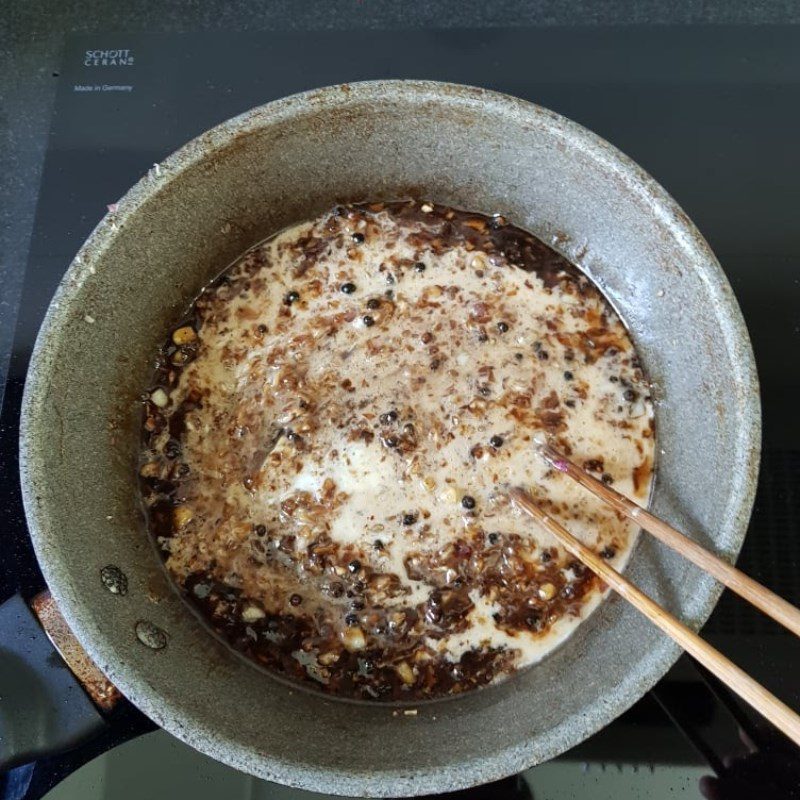 Step 2 Make black pepper sauce Grilled beef with black pepper sauce