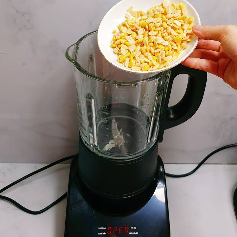 Step 2 Cook the milk for Pandan Soy Milk using a nut milk maker