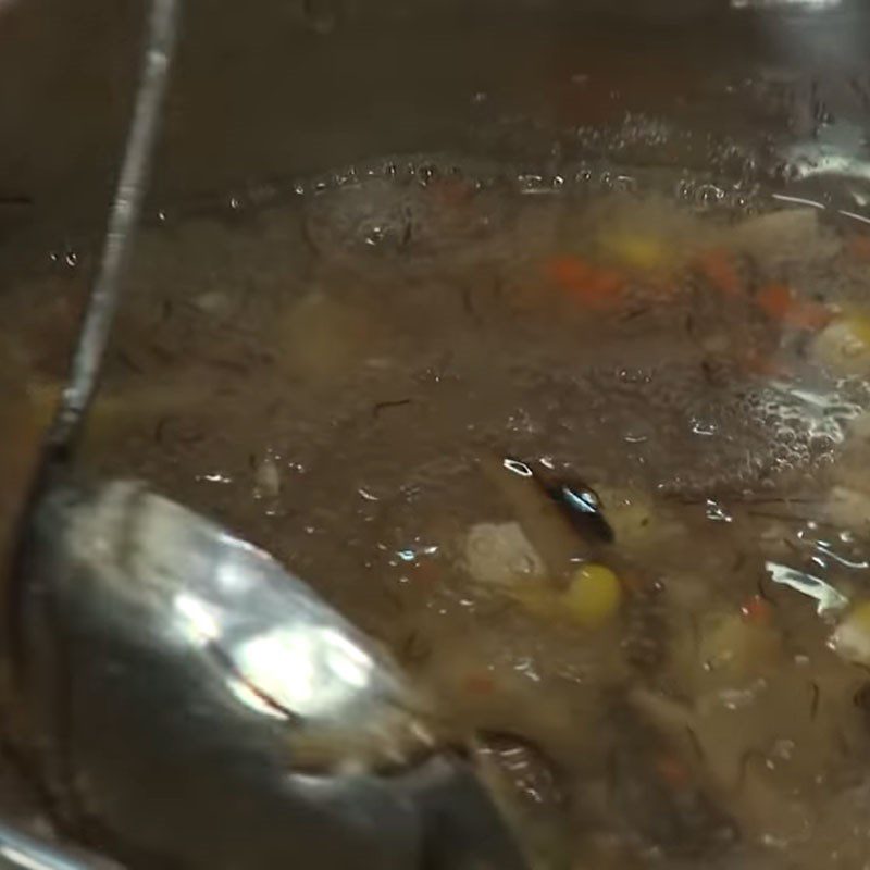 Step 2 Cook the soup for Vegetarian Corn Lotus Seed Soup