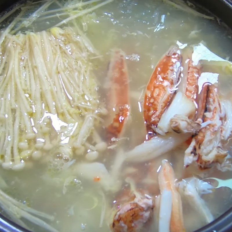 Step 5 Cooking bird's nest soup Crab bird's nest soup