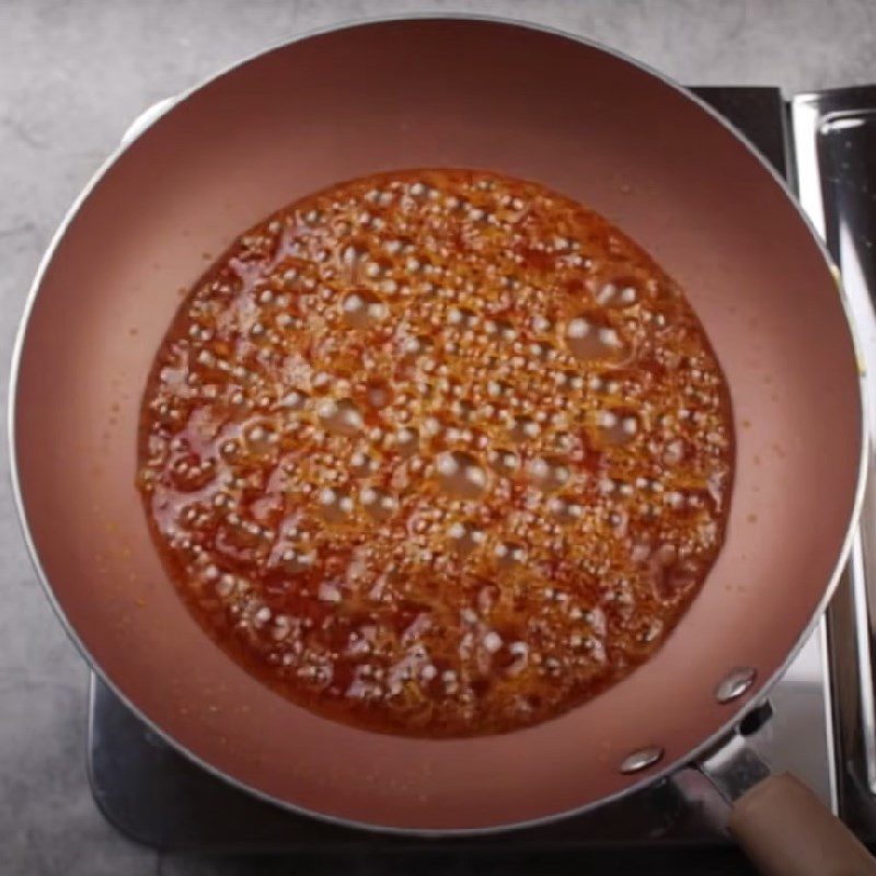 Step 4 Cook caramel jelly Caramel pudding