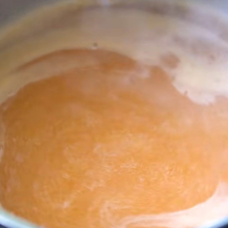 Step 3 Cook the jelly, pour the jelly into the melon shell Melon jelly