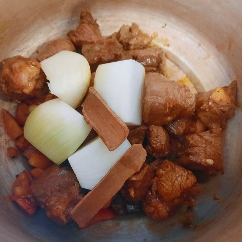 Step 2 Cooking Beef Stew Beef stew with pressure cooker