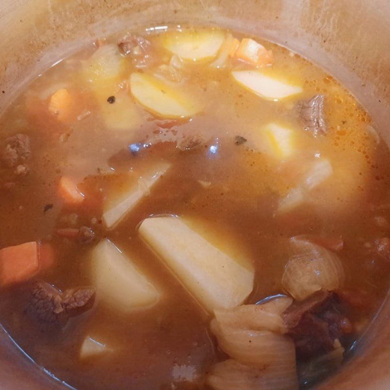 Step 2 Cooking Beef Stew Beef stew with pressure cooker