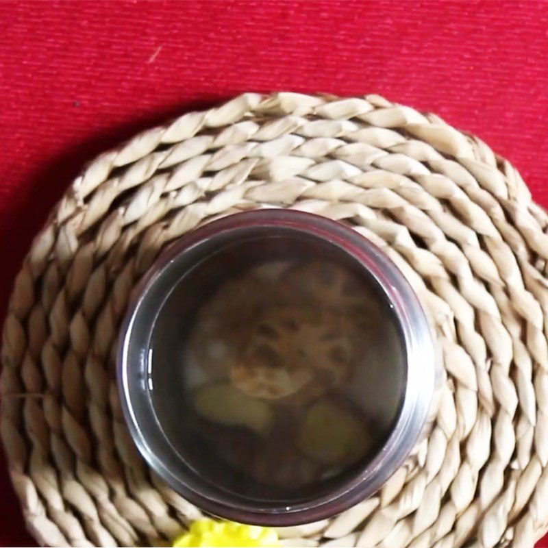 Step 2 Brew lotus root tea for Red Apple Rose Tea