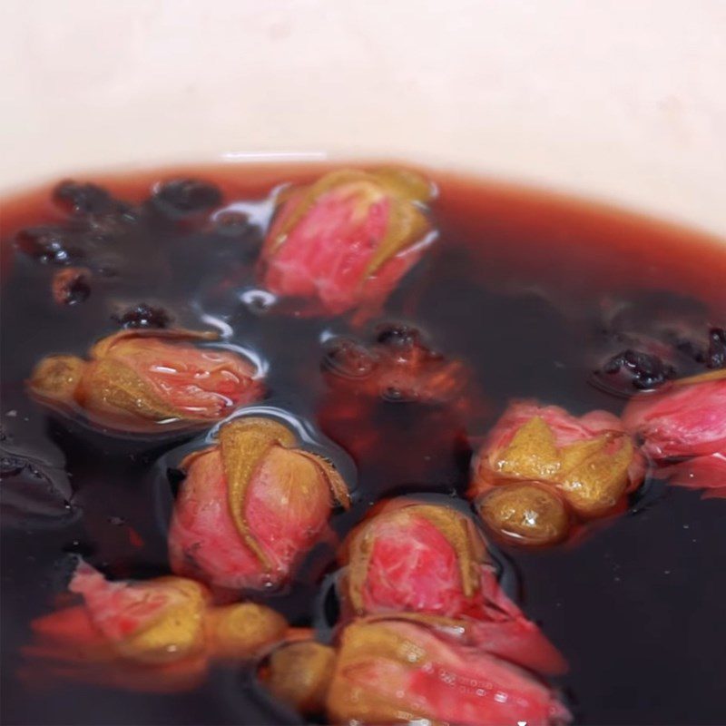 Step 1 Boil Rose Tea Dried Flower Tea Jelly