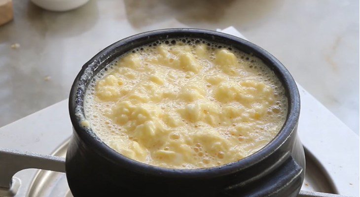 Step 3 Cook and stir the eggs Korean Steamed Eggs