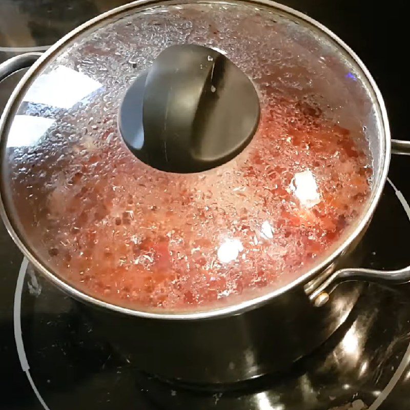 Step 2 Cook and blend the cranberries Cranberry Juice