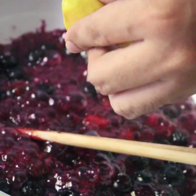 Step 2 Cook the blueberries with sugar Blueberry Syrup