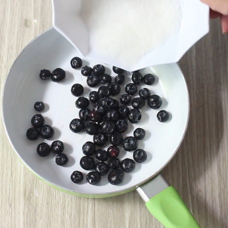 Step 2 Cook the blueberries with sugar Blueberry Syrup