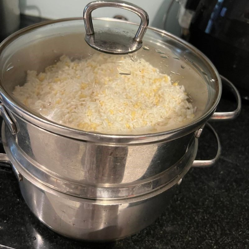 Step 1 Cook Sticky Rice Shredded Chicken Sticky Rice