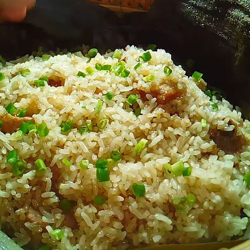 Step 4 Cook the sticky rice for spicy rib sticky rice