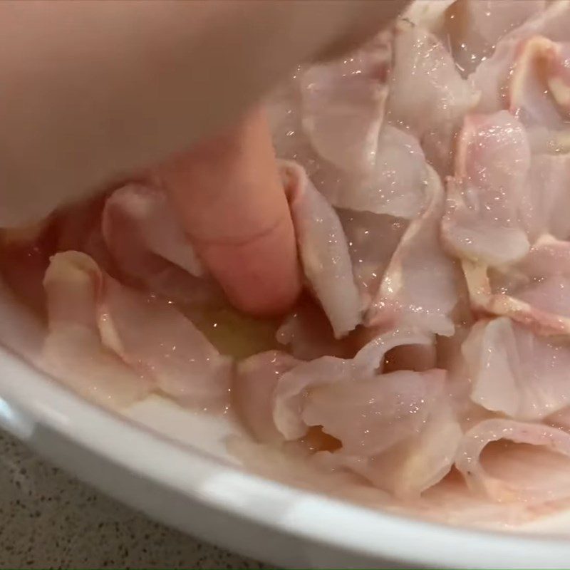 Step 2 Soak the fish Sturgeon salad