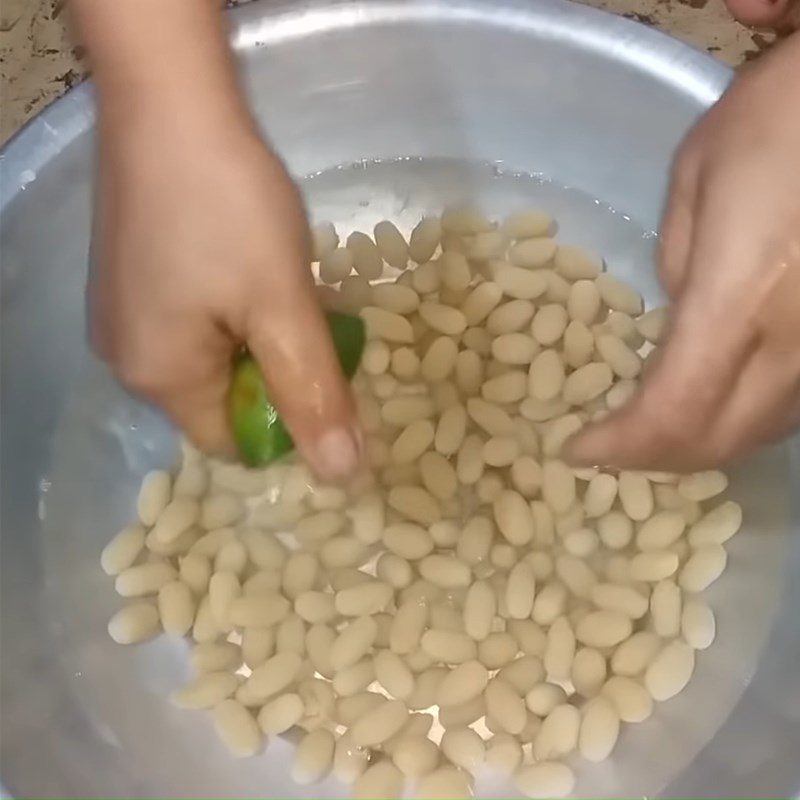 Step 2 Soak the areca nuts Young areca nut candy
