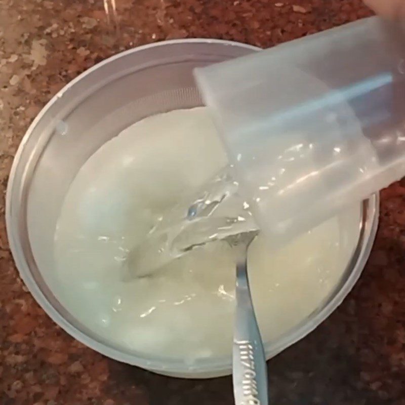 Step 1 Soak gelatin Taro Khúc Bạch