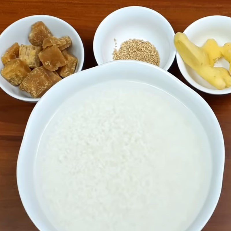 Step 1 Soak the sticky rice and cook it Bee's Sticky Rice with Palm Sugar