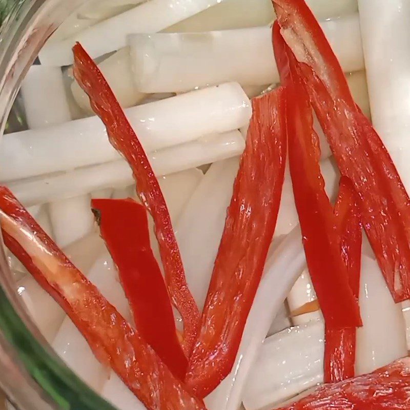 Step 4 Soak lotus stems in pickling brine Pickled lotus stems