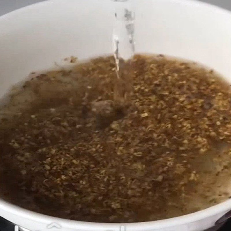 Step 3 Soak the cinnamon flower Cinnamon flower jelly with coconut milk