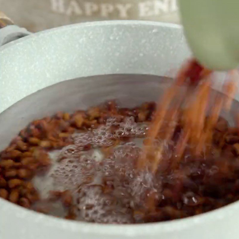 Step 1 Soak and boil red beans Red bean jelly with grass jelly and coconut milk