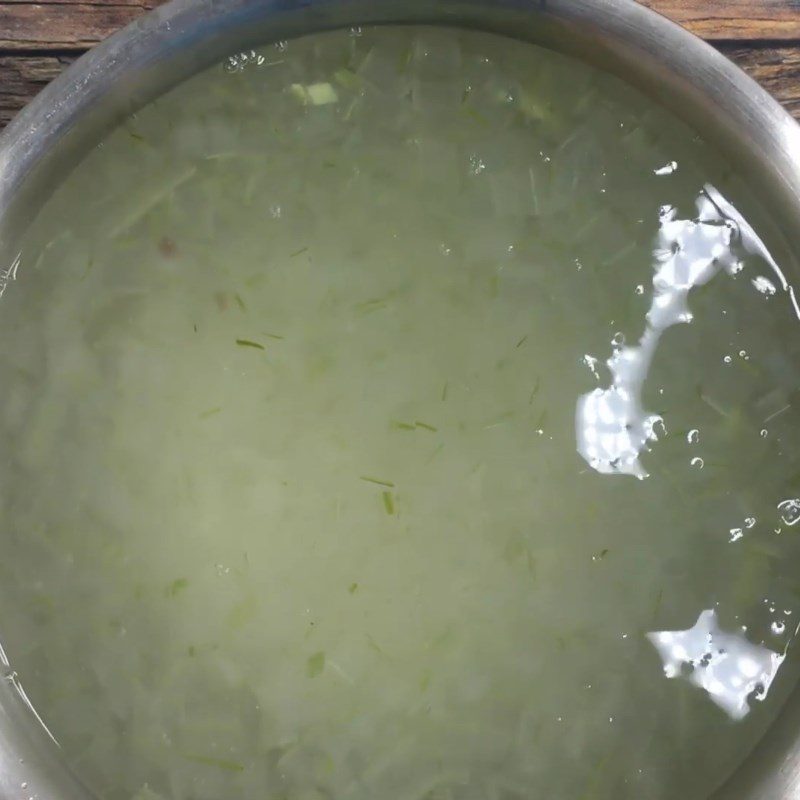 Step 2 Soak and blanch aloe vera Aloe vera chia seeds rock sugar