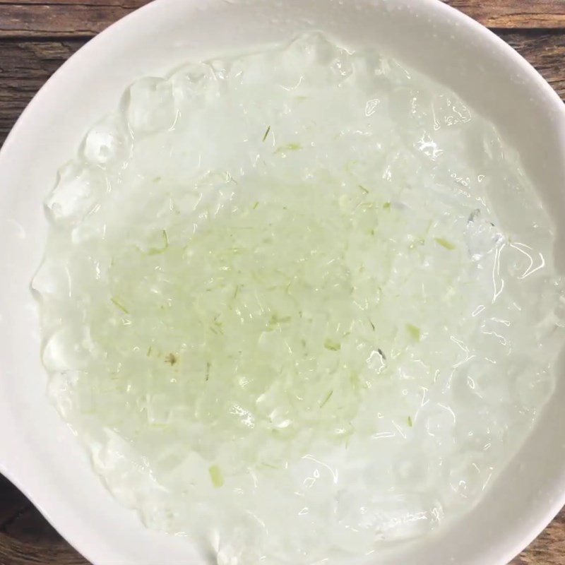 Step 2 Soak and blanch aloe vera Aloe vera chia seeds rock sugar
