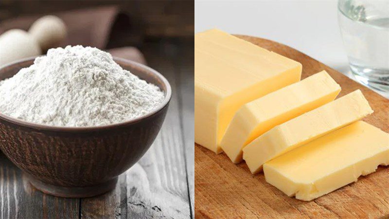 Ingredients for 2 ways to make rice cake stuffed with cheese