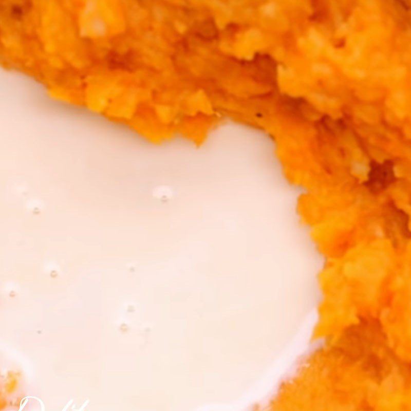 Step 3 Mashing potatoes Mashed sweet potatoes with cheese