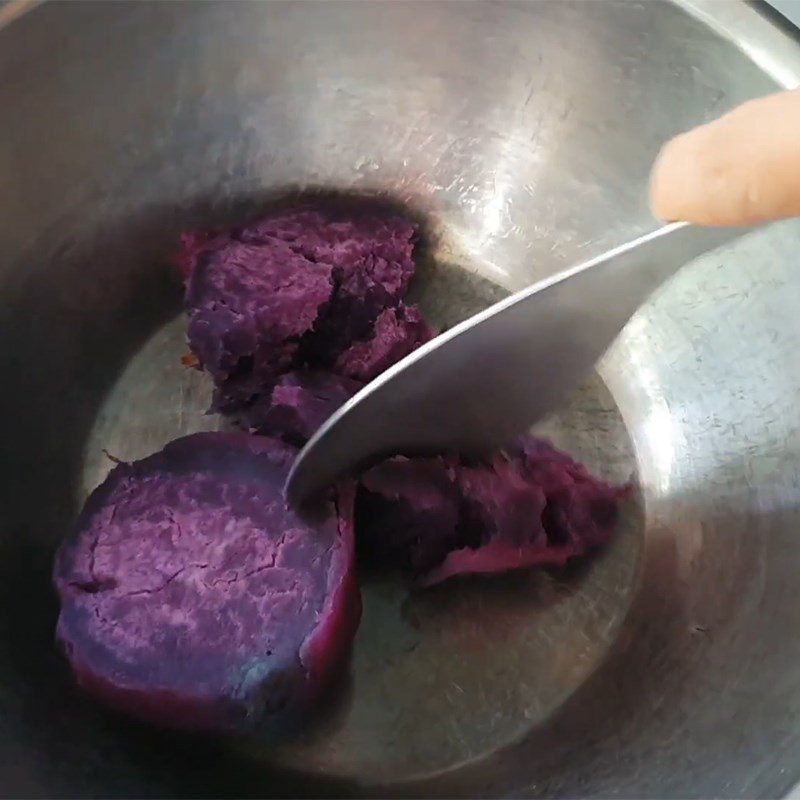 Step 2 Mash the purple sweet potatoes Purple Sweet Potato Cookies