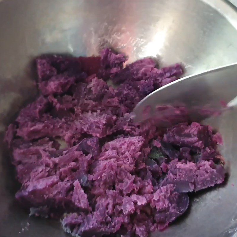 Step 2 Mash the purple sweet potatoes Purple Sweet Potato Cookies