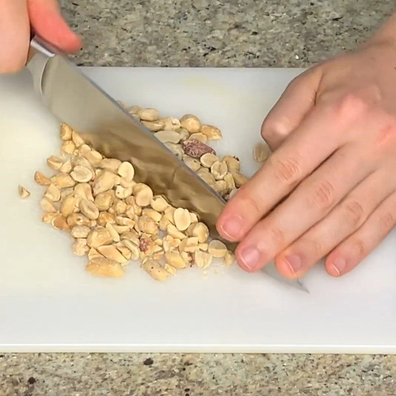 Step 2 Crush the Peanuts Thai Milk Tea Ice Cream with Peanuts