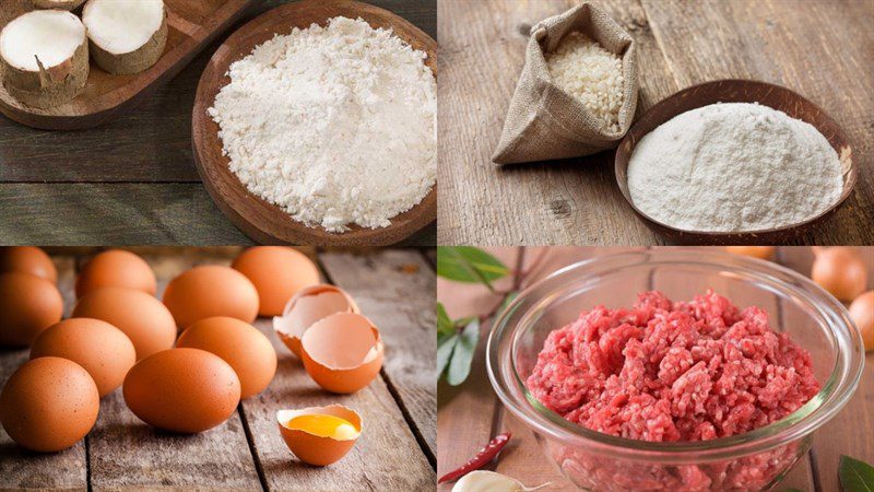 Ingredients for egg rolls