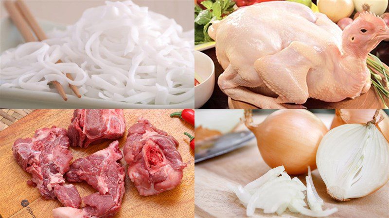 Ingredients for chicken pho