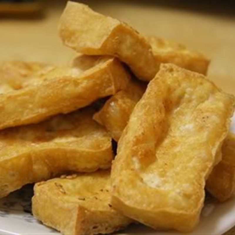 Step 2 Fry the tofu Vegetarian fried rice