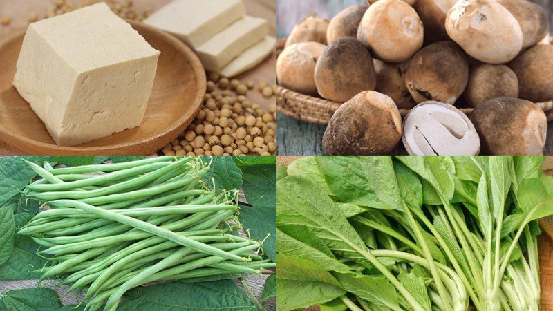 Ingredients for vegetarian rice noodle stir-fry