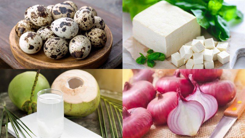 Ingredients for Braised Quail Eggs with Tofu