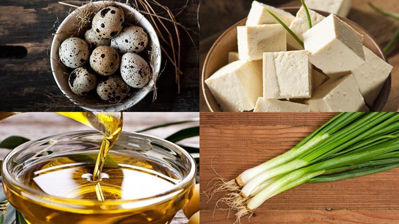 Ingredients for Quail Eggs Braised with Tofu