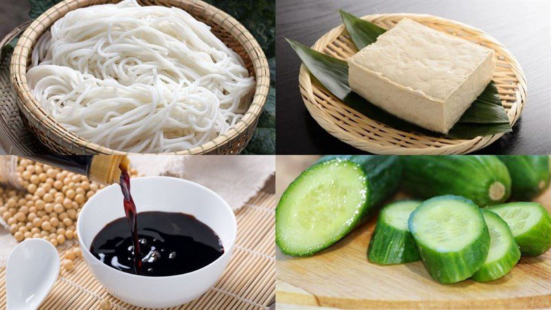 Ingredients for the dish 3 ways to make vermicelli with soy sauce (soy sauce vermicelli)