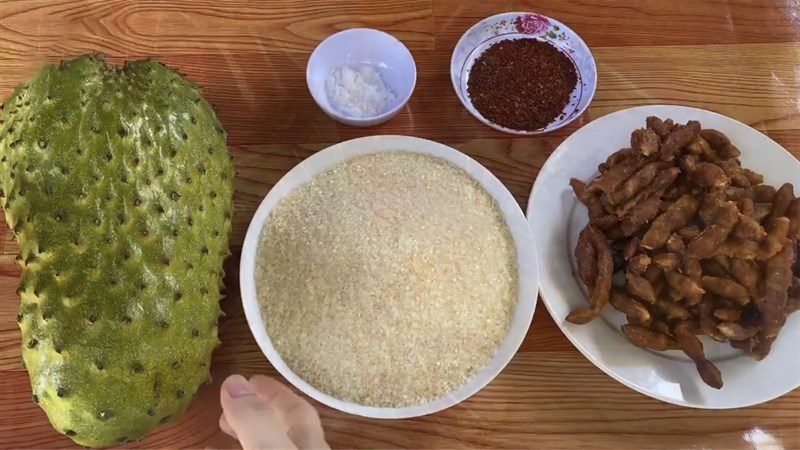 Ingredients for soursop marmalade