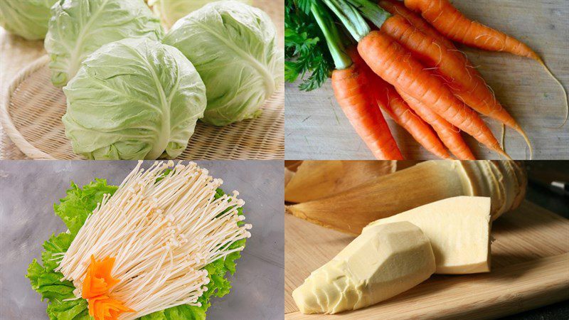 Ingredients for vegetarian cabbage rolls