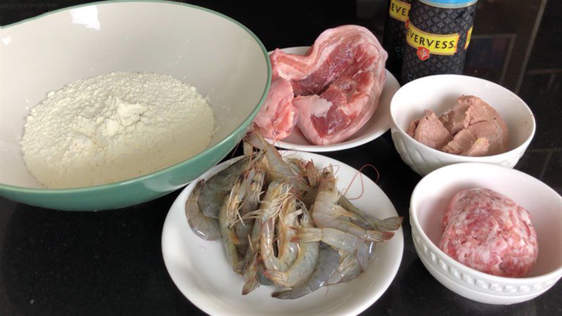 Ingredients for Central region bánh xèo