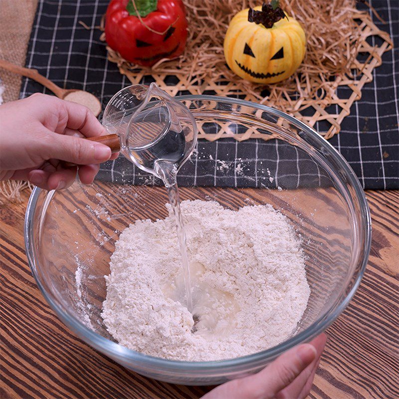 Step 1 Knead the dough for Mummy Sausages