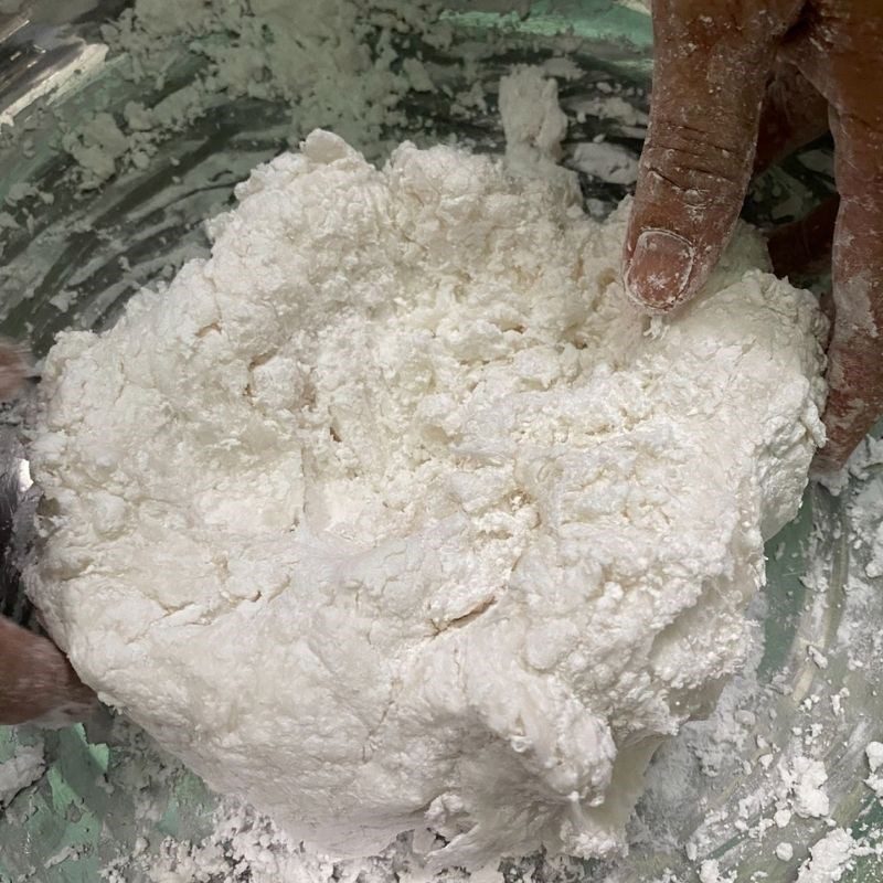 Step 2 Mix the dough for Coconut Cake