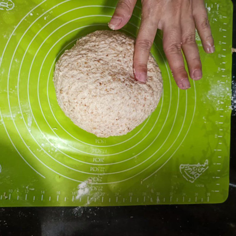 Step 2 Kneading and Fermenting the Whole Wheat Raisin Bread Dough