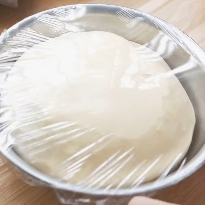 Step 2 Kneading and proofing the dough for the first time Papparoti bread using a steamer