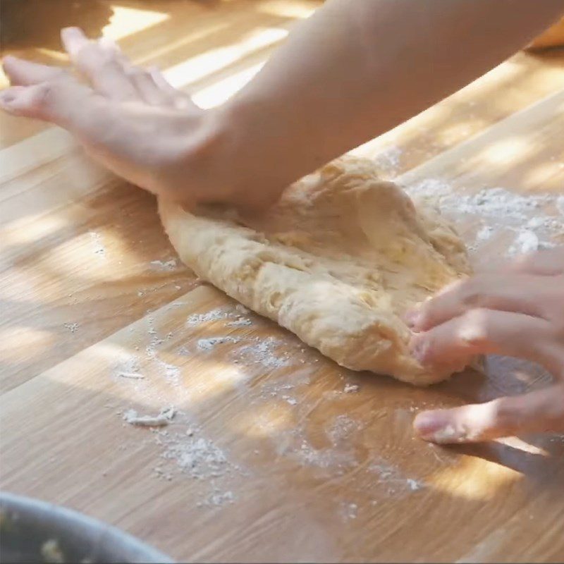 Step 2 Kneading and proofing the dough for the first time Papparoti bread using a steaming basket