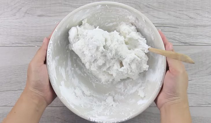 Step 1 Knead the dough Sweet Cassava Noodles with Coconut Milk