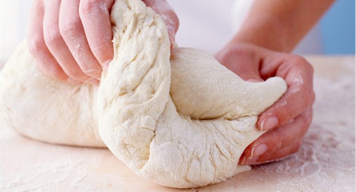 Step 1 Knead the dough Sweet Cassava Noodles with Coconut Milk