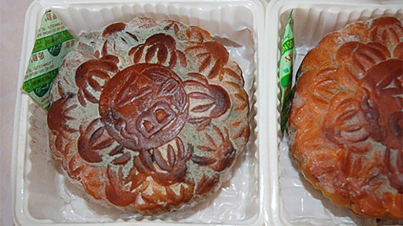 The mooncake is moldy