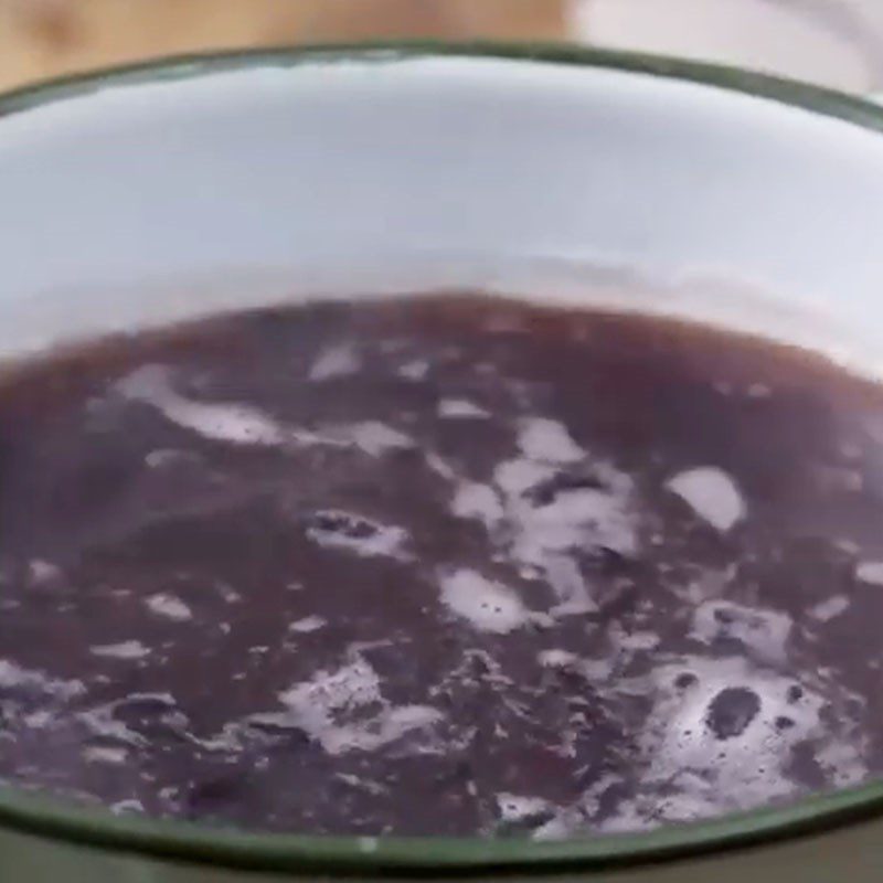 Step 2 Black beans simmering Black bean coconut milk dessert