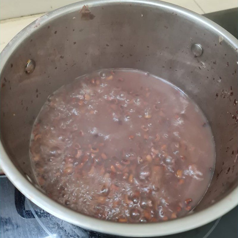 Step 2 Simmer the red beans for Red Bean Tào Phớ